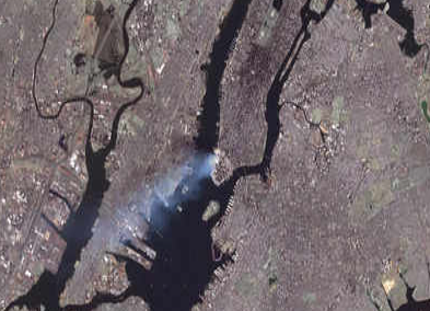 NASA astronaut Frank Culbertson's photo from the ISS shows smoke rising from the World Trade Center after the 9/11 attacks, seen from space.