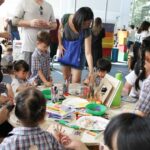 E-Bridge preschool entrance in Singapore, following reports of a gastroenteritis outbreak linked to catered meals.