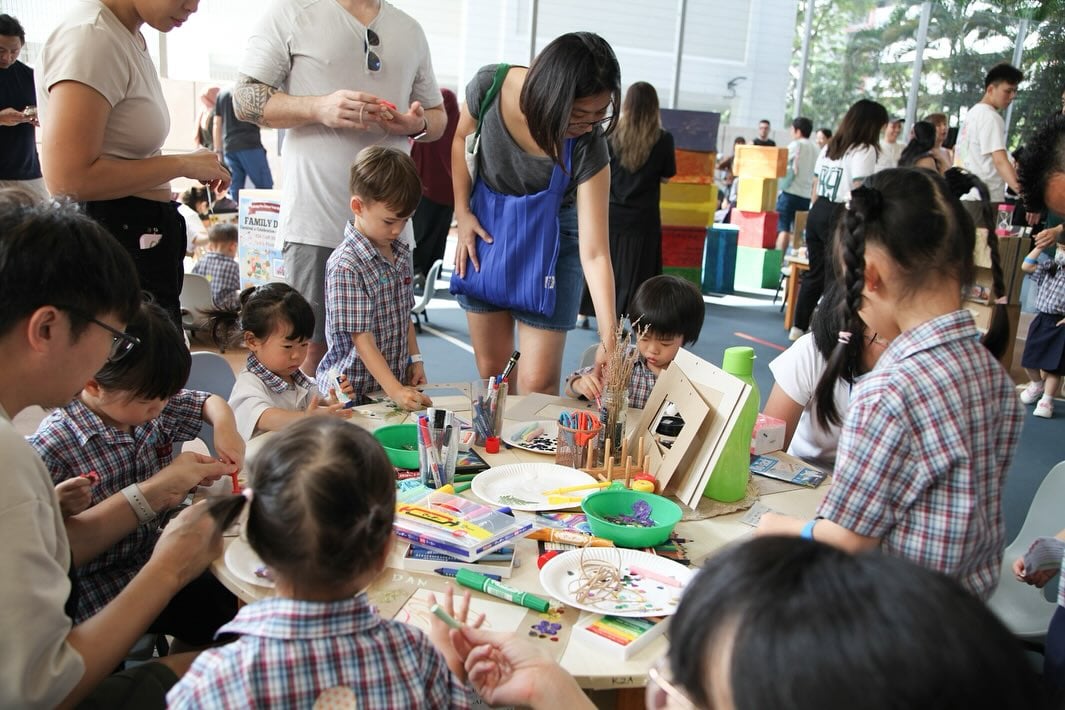 E-Bridge preschool entrance in Singapore, following reports of a gastroenteritis outbreak linked to catered meals.