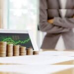 Financial charts and investment planning tools for reinvesting profits from a small business or startup