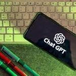 Students in a university classroom looking at a screen displaying AI-generated course slides.