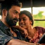 Poster-style visual of Prithviraj’s Vilayathu Buddha, highlighting the lead actor’s new look and the film’s sandalwood forest backdrop.