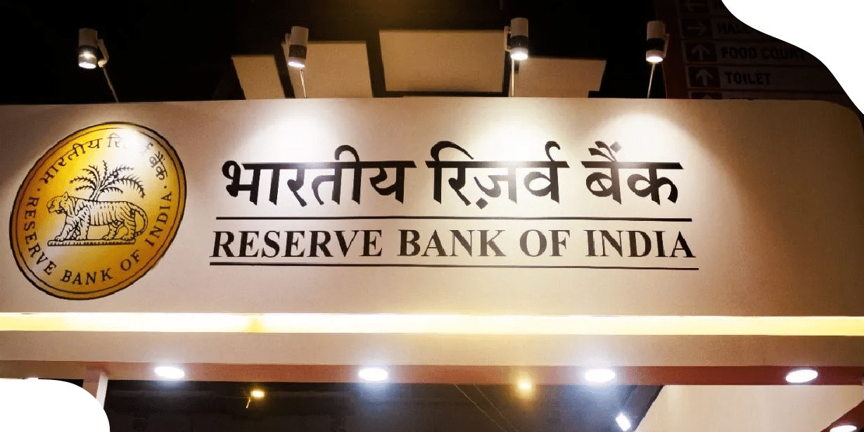 Reserve Bank of India building with economic growth concept highlighting trade agreements and investor sentiment.