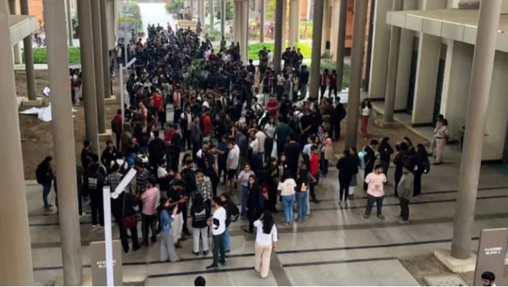 IIM Nagpur campus building during controversy over MBA students barred from mid-term exams