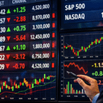 European stock market graph showing sharp decline due to Middle East conflict