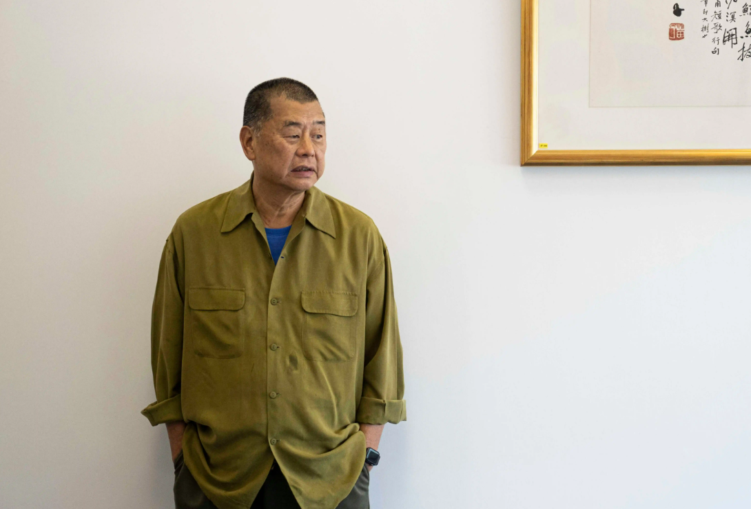 Hong Kong pro-democracy media tycoon Jimmy Lai during his national security trial in Hong Kong court.