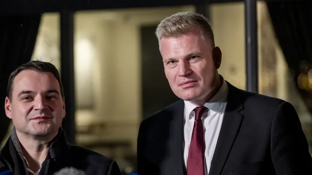 Friends of the Earth activists protesting as Czech Foreign Minister Petr Macinka faces potential legal action over “terrorism” remarks