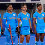 Indian women hockey team celebrating comeback win against Argentina series