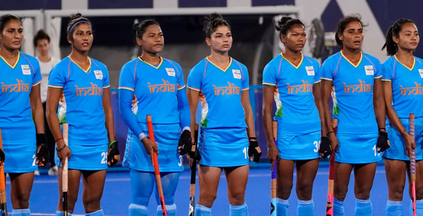 Indian women hockey team celebrating comeback win against Argentina series