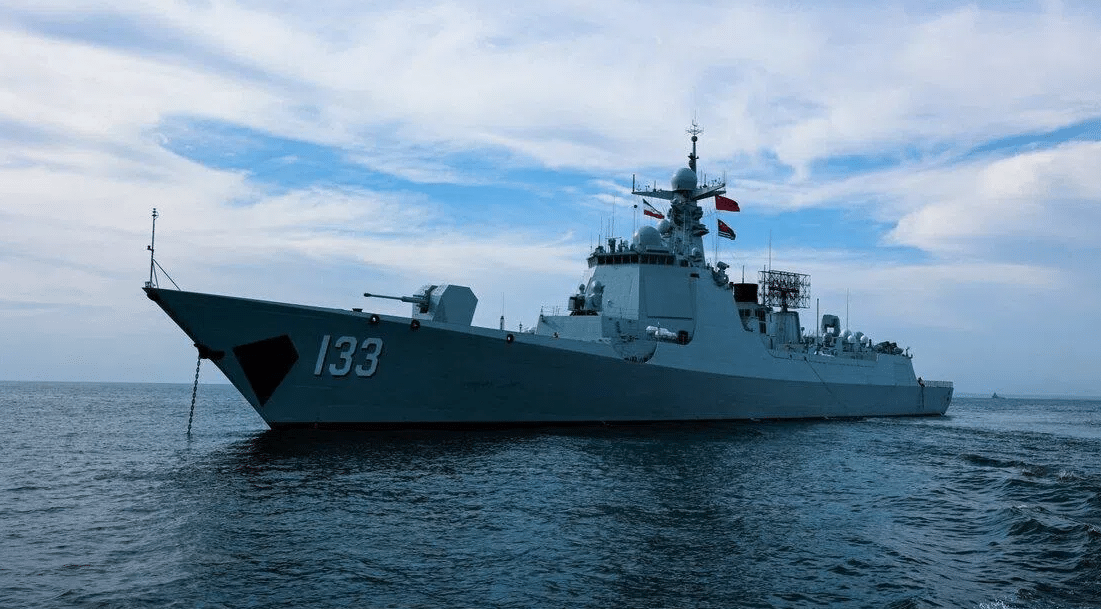 Chinese navy warship conducting drills in Western Pacific