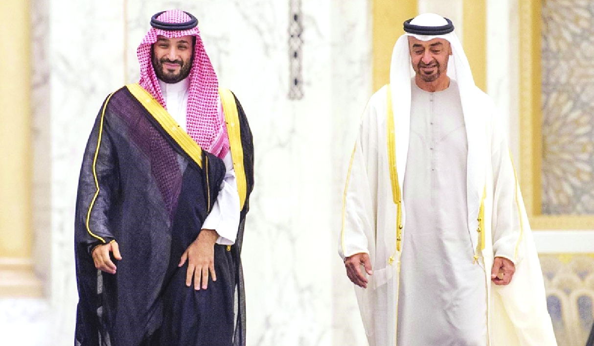 UAE and Saudi Arabia flags representing rising geopolitical tensions in the Middle East